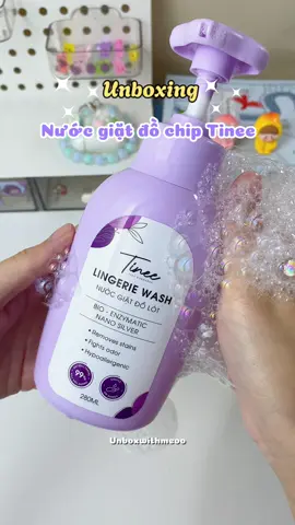 Nước giặt đồ chip Tinee các nàng nhất định phải có nha 🎀👍 #nuocgiatdochip #nuocgiatdolottinee #tinee #lamsach #nuocgiat #unboxwithmeoo #viral #xuhuong