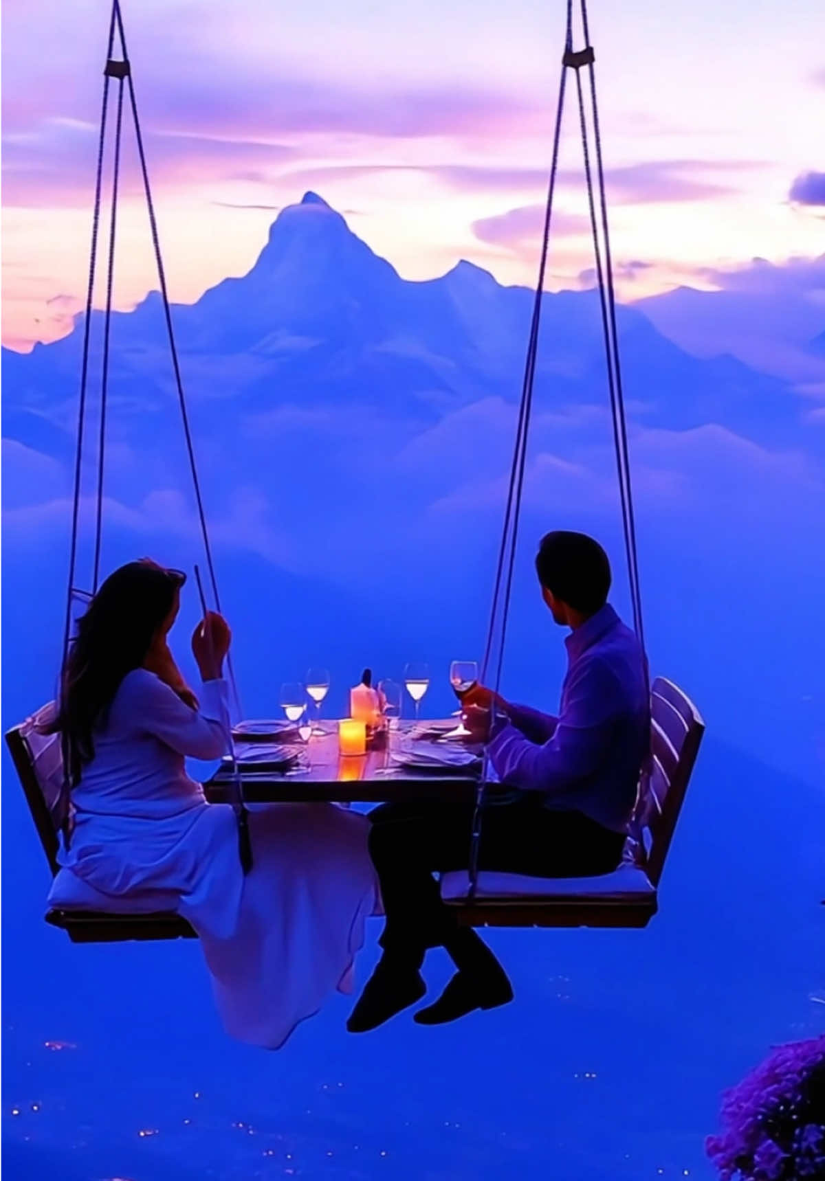 Dinner Over the Clouds #mountainsview #relaxation #RomanticVibes #LuxuryLifestyle #romanticdinner 