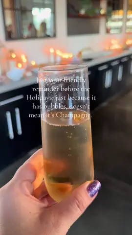 Get used to calling it sparkling wine instead. This will avoid people like me having to awkwardly correct relatives.   And you just know better. ##winetips##wineettiquette##holidays##thanksgiving##entertainingathome