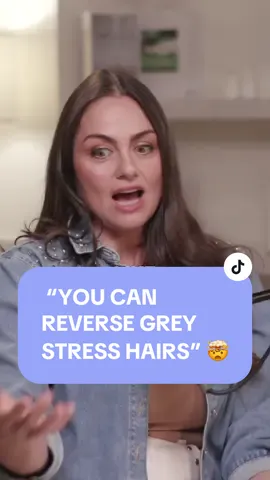Nutritionist explains how to reverse your grey stress hairs!  #stress #stressed #greyhairs #stresshairloss #hairloss #haircut #health #makeup #podcast #interview 