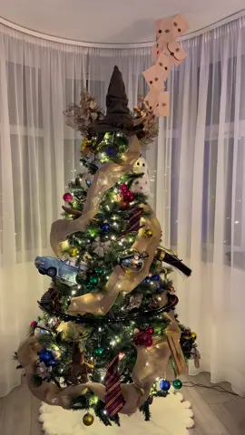 Harry Potter Christmas Tree was a hit last year, not sure how to top it this year! #harrypotter #christmastreedecor #christmas #harrypotterchristmas #christmastreedecorating @Harry Potter 