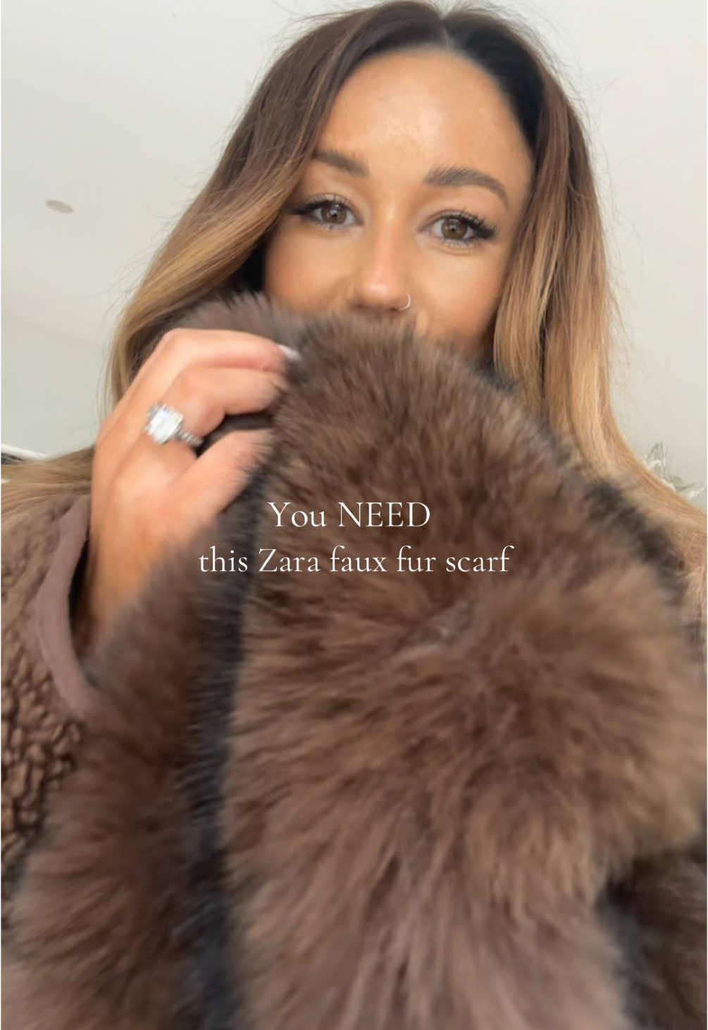 You NEED this @ZARA faux fur scarf.  Its unreal! 🐻❄️  The question is, do I get the matching hat!? Code: 3920/509 . . #zara #zarawomens #furscarf #winteroutfit #zaraoutfit #zaraoitfitideas #winter #december #outfitideas #warmoutfit #fyp #seo 