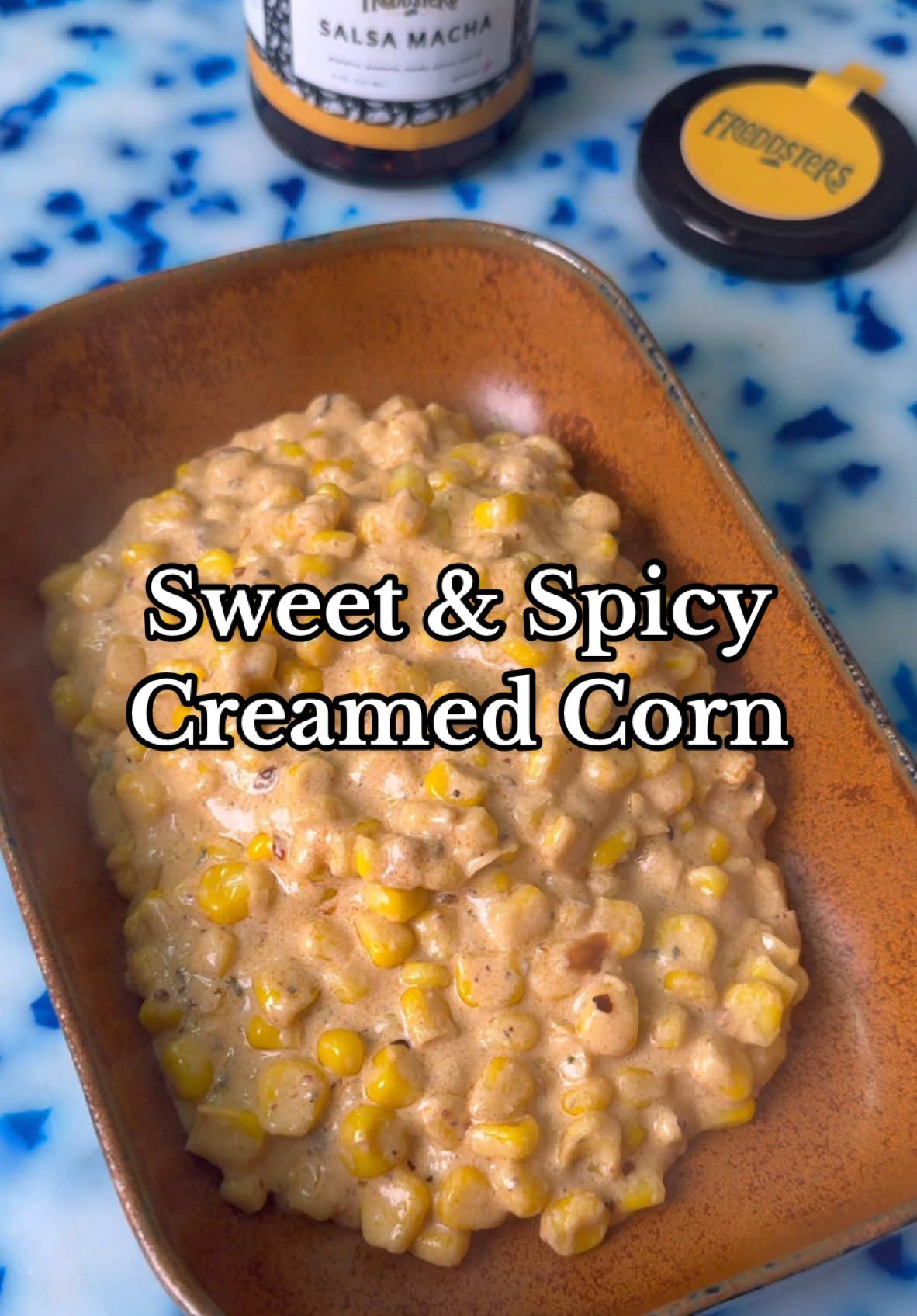 Sweet & Spicy Creamed Corn 🌽  Salsa Macha is on sale for Black Friday!!!! 10% off orders over $15 20% off orders over $25 shopfreddsters.com Discount is applied automatically at checkout! Sale ends Sunday night on December 1st! #Freddsters #LetsMakeIt #Thanksgiving #Sidesgiving #SalsaMacha #CreamedCorn #Sweet #Spicy #Cooking #Recipe #BlackFriday 