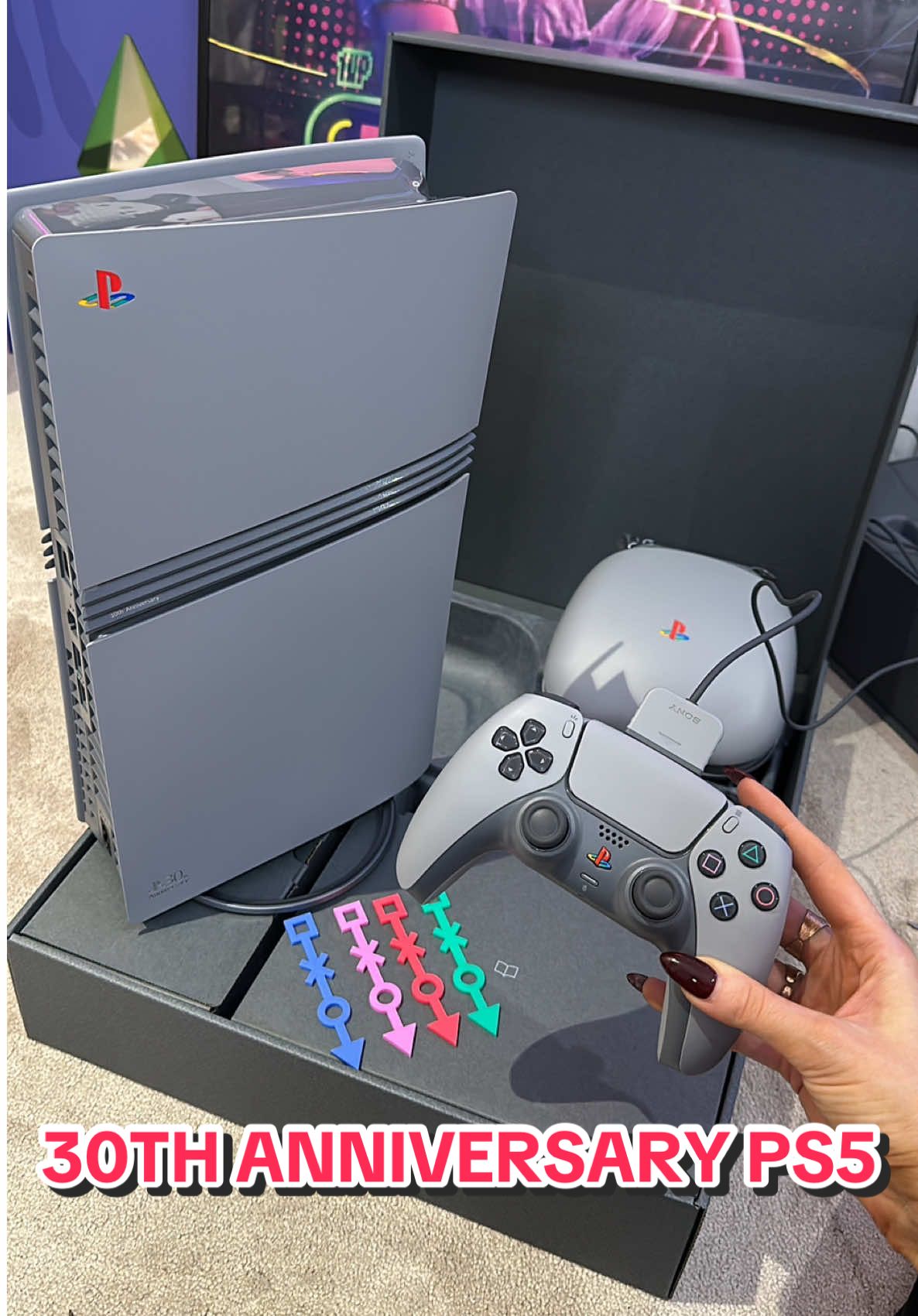 unboxing the 30th Anniversary PS5 Pro Bundle… possibly the best gift ive ever received 🥹❤️ thank you @PlayStation  #ps5pro #playstation #limitededition #retrogaming #fyp 