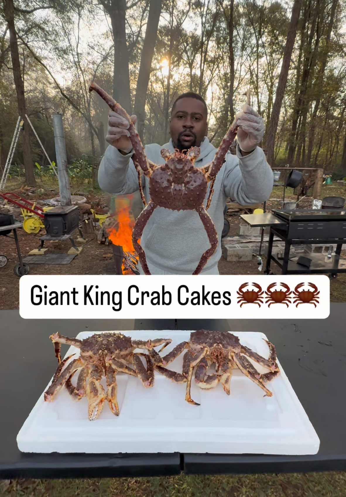 Giant king crab cakes‼️‼️🤠🤠🦀🦀#foryou #fypシ゚viral #explorepage #foodchallenge #foryoupage #explore #viral #explorepage✨ #foodphotography #foodnetwork #outdoorcooking #foodcritic #tiktok #Foodie #cheflife #foodtiktok #asmr #chef #fypage #brunch 
