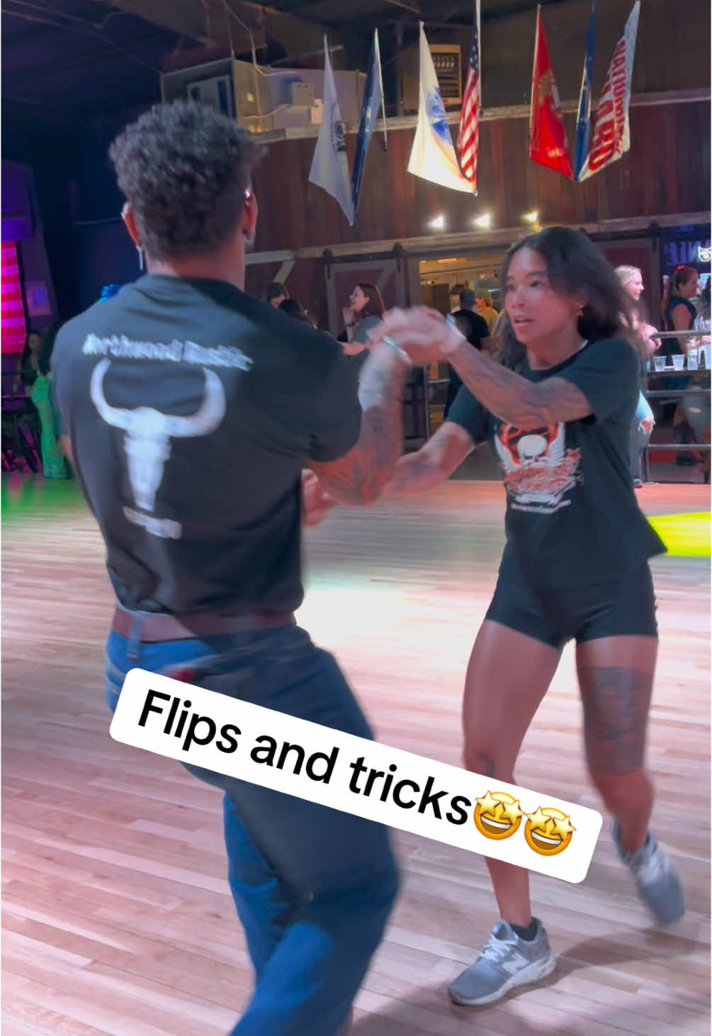 Couple flips to try 🤩@Northwood Rustic @Emilie, MA #fypシ゚viral #repost #mocountry #country #swingdance #dance 