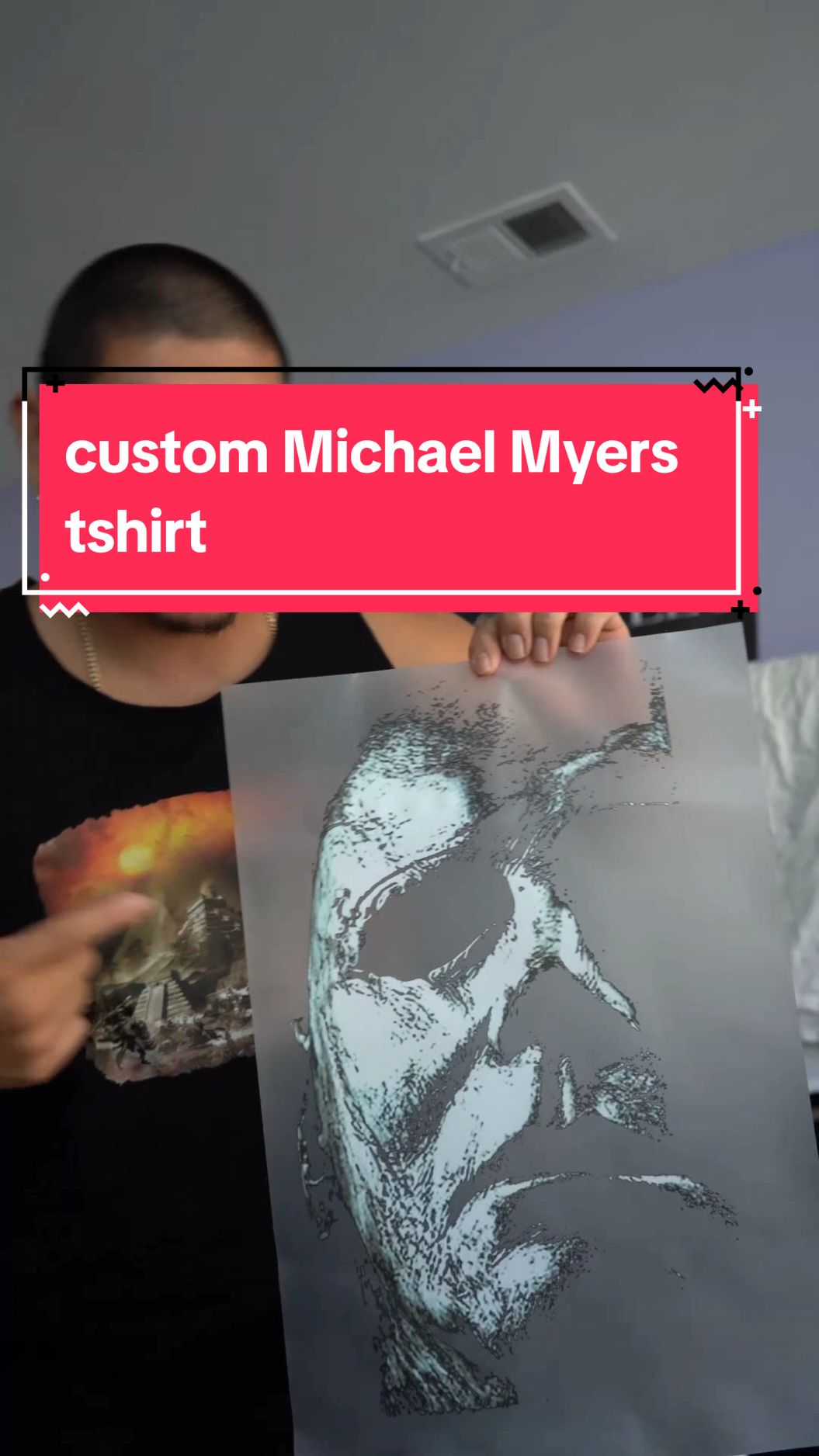 do you like Halloween year round? well I can make that happen for you with these custom Michael Myers tshirts #tshirtbusiness #tiktokgrowth #dtfprinting #customapparel #tshirts 