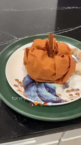 Yaya we got Pumpkin Napkins for the Thanksgiving table tomorrow 🍂🦃🍁🍽️🧡 #thanksgivingdinner #thanksgivingvibes #thanksgivingrecipes #thanksgivinghostess #hostingthanksgivingdinner #hosting #napkinfolding #thanksgivingtablescape 