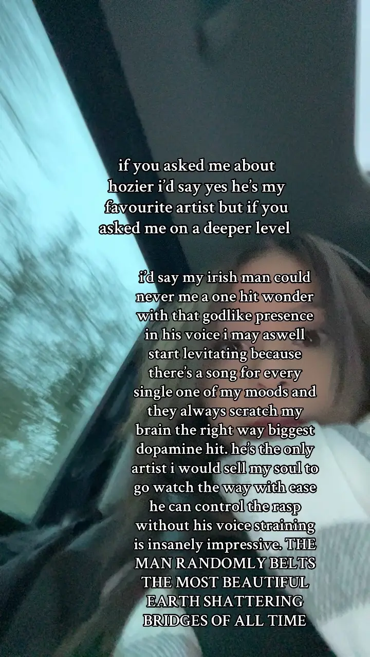 this was initially provoked because i saw a bitch rant for 4 minutes of how hes overrated #hozier 