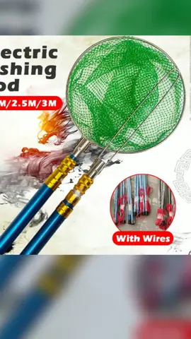 全新 2.2Meter 2.5Meter 3Meter Insulated Electric Shock Fishing Rod Telescopic Fishing Net  只需 RM42.90！