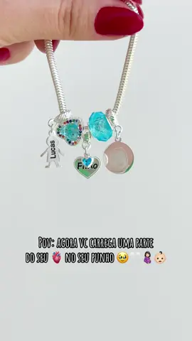 Seu filho é a sua maior joia! 🤍 #fy #pulseiradeberloques #berloquepersonalizado #berloques #semijoias 