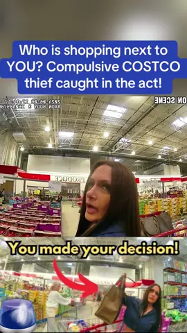 Who is shopping next to YOU? Compulsive COSTCO thief caught in the act!#cops #police 