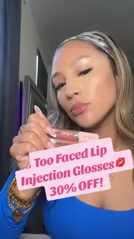 ✨Get that juicy pout for less with this deal! Shade worn is Wifey for lifey and nudey shade is Soulmate✨💕#toofaced #toofacedlipgloss #toofacedlipinjectiongloss #toofacedcosmetics #juicylips #lipplumper #TikTokshop #tiktokshopping #tiktokshopblackfriday #tiktokshopcybermonday #tiktokshopholidayhaul  #giftguide #ttsdelight 