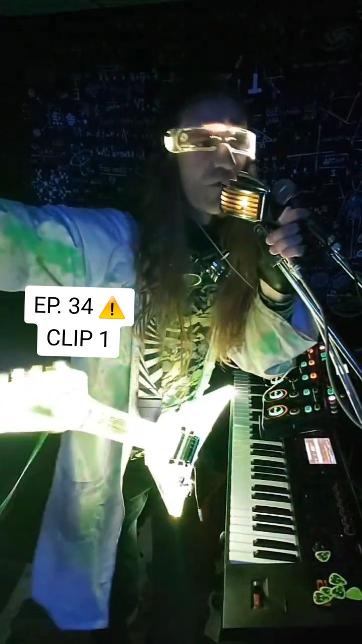 CLIP 1 ⚠️ LIVE EPISODE 34.  TIKTOK live stream. FULL EPISODE AVAILABLE on YouTube! LETS GO ON ANOTHER ADVENTURE ...  More Adventures in Live looping and JAMMING... all parts created live on the spot ..  guitar,  synthesizer,  drums and mixing !! Loop all parts , mix and remix .... Just riffing.  NO RULES. WE CREATE and XPERIMENT 👨‍🔬⚡️🤘 Love you people on here !!! PEOPLE OF THE WORLD !!!!!  WHERE ARE WE GOING ?!?!?!? #Live #streamer #liveclip #viral #innovate #create #art