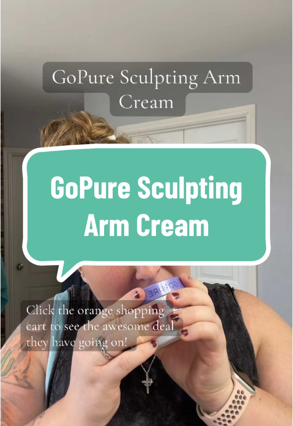 I may be crazy but were gunna test this out and see if it does what it says it will. Stay tuned! #creatorsearchinsights #gopure #gopurebeauty #beauty #healthandbeauty #armcream #sculpting 