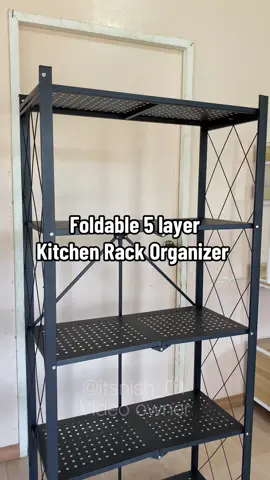 FOLDABLE Kitchen Rack organizer!!  5 layer kitchen rack  #kitchenrack #foldable #metalrack #kitchenorganizer 