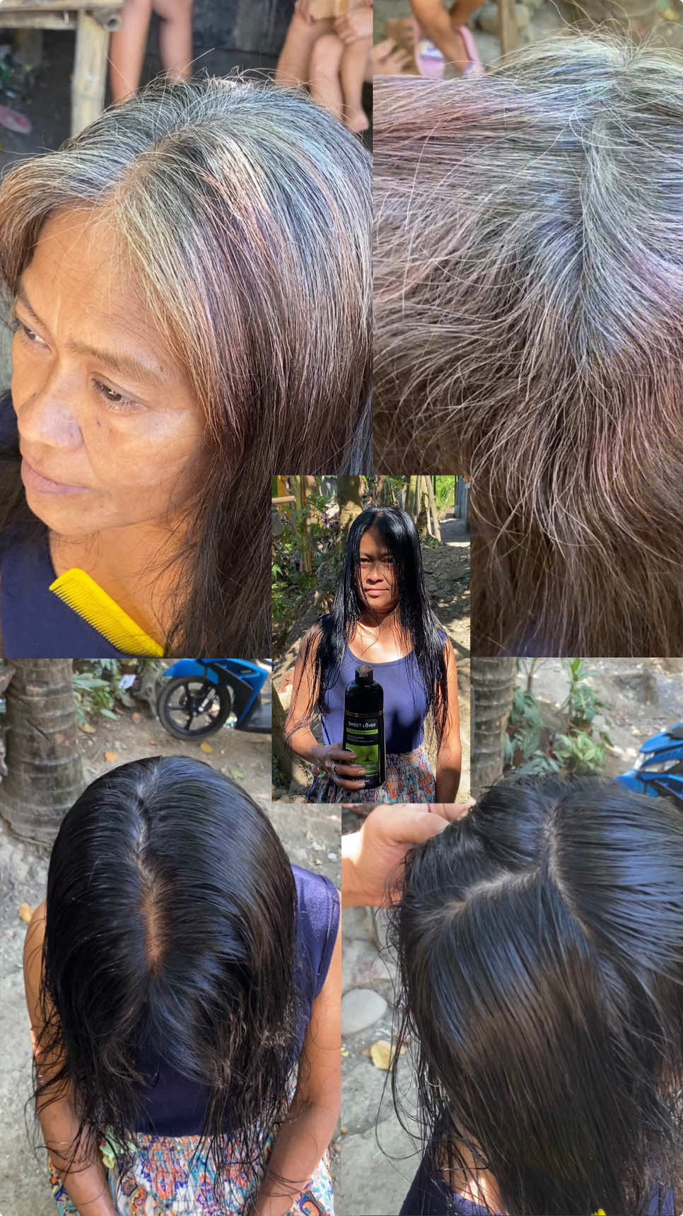 Instant Black hair in just 5 minuets lang😬👏💯 #blackeningshampoo #sweetloverblackdewshampoo #shampoo #herbalshampoo 
