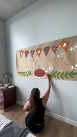 HAPPY THANKSGIVING EVE 🦃🍂✨🥧🍴 - #handpaintedbanner #custombanner #kraftpaperbanner #brownpaperbanner #bannerpainting #paintwithme #partybanner #eventdecor #SmallBusiness #FYP #POV #thanksgiving #friendsgiving #pie #feast #turkey #happythanksgivng #happyfriendsgiving 