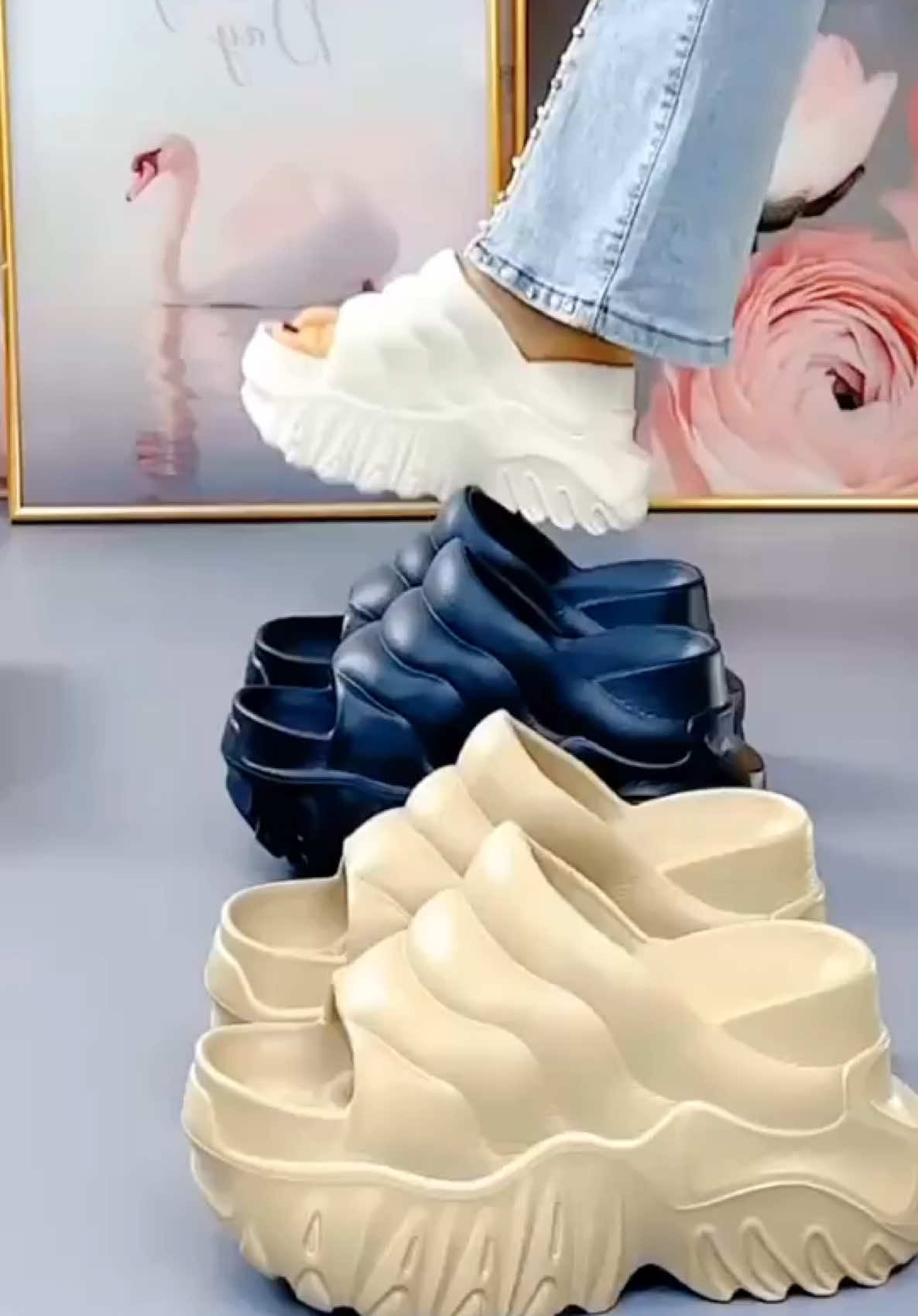 STOMPION Korean Sandals For Women Clogs For Women Slippers Platform Sandals EVA Material 9CM🤍🤎🖤✨ #women #fashion #fashiontiktok #sandals #heels #9 #elegant #cute #white #black #khaki #aesthetic #footwear #tiktokph #comfy #trending #viral #fyp #tiktokphilippines #WomenOfTikTok #eva #clogs #platformshoes 