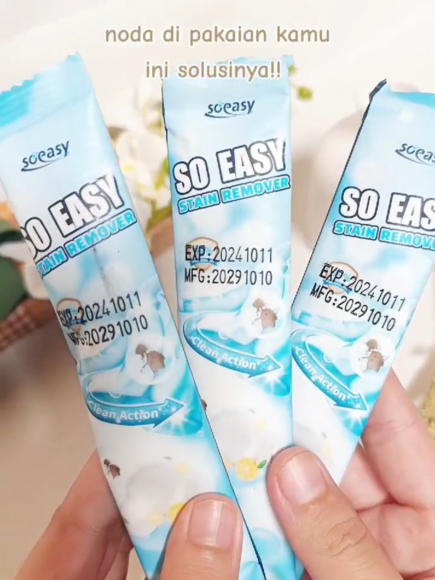 Ingin pakaian tetap wangi dan bersih sepanjang hari? Dengan So Easy Detergent Bubuk, mencuci jadi lebih mudah! Dapatkan promo beli 8, gratis 4, hanya kalau kamu checkout hari ini! Jangan sampai ketinggalan ya! #soeasy #soeasystainremover #stainremover #antinoda #laundrybaju #pencucipakaian #bajuputih #penghilangnoda #detergent #detergentmurah #detergentbubuk