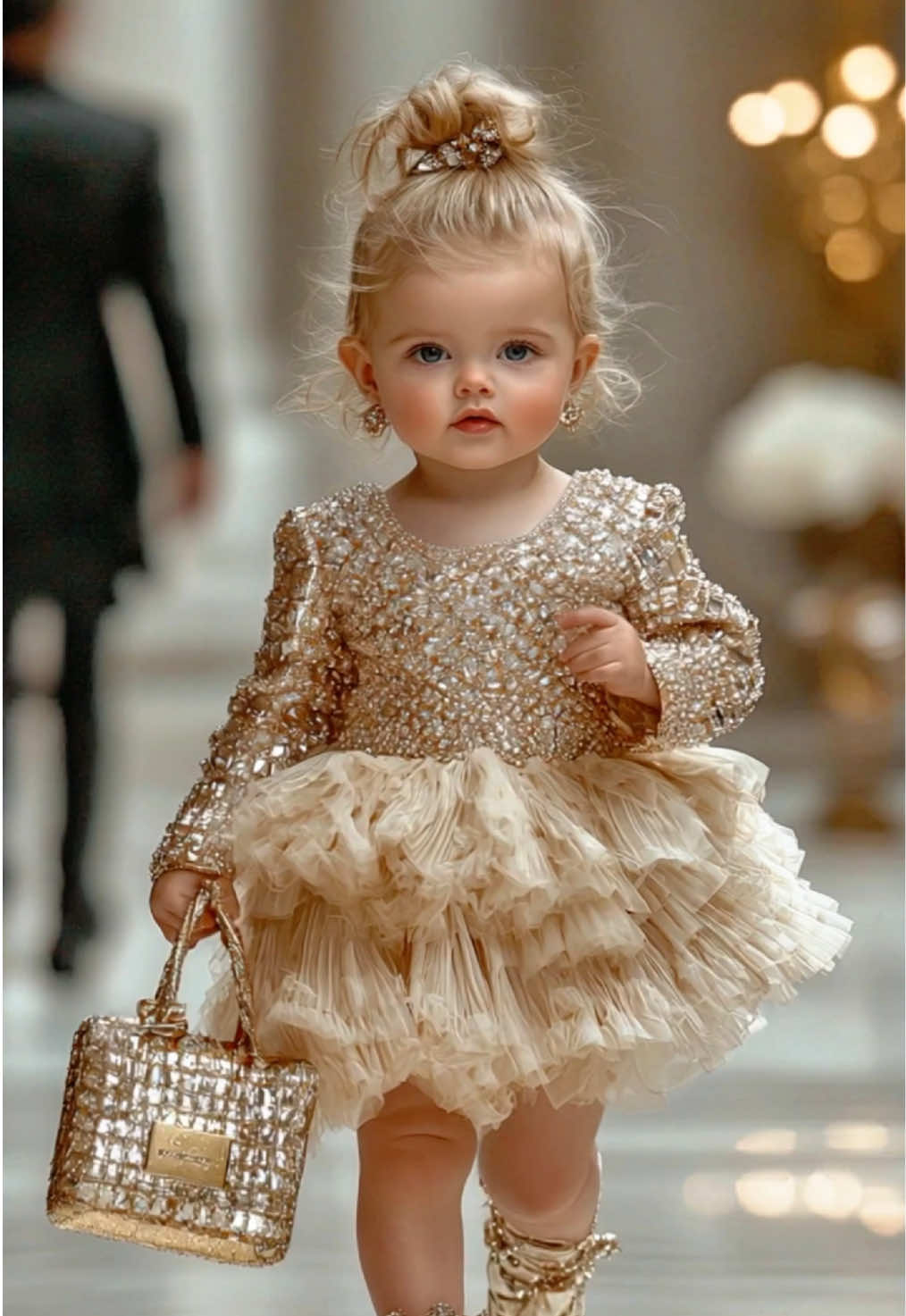 Elegance Baby Runway Stars🌸👗 #baby #cutebaby #babyvideos #babydance #babyshorts #AI #Runway #fyp #viral #kawaii #BabyFashionShow #ForYou #bebe