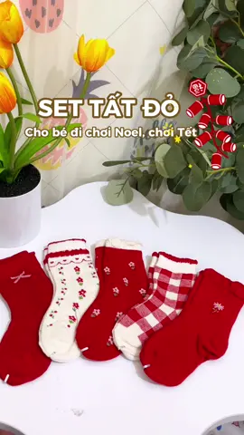 Set 5 đôi tất cho bé gái đi lễ Tết #tatchobe #xh #phukienthoitrang #tochangstore 