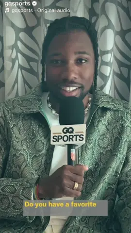 Noah Lyles in my python jacket for GQ Sports interview  #noahlyles #python #cpny #luxurydesigner #fyp #custom #fashion #sewing 