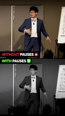 Notice the difference between the 1st & 2nd example. Can you see how when I paused, you actually PROCESSED the words I said? So often I see videos on social media that cut out all of their pauses between their words and it's no wonder why many people forget what messages hear. If you want people to take away your messages and what you say, you need to be not afraid to pause after a sentence. And the simple rule for when to pause, is whenever you say something important that you want someone to takeaway, pause after that sentence.