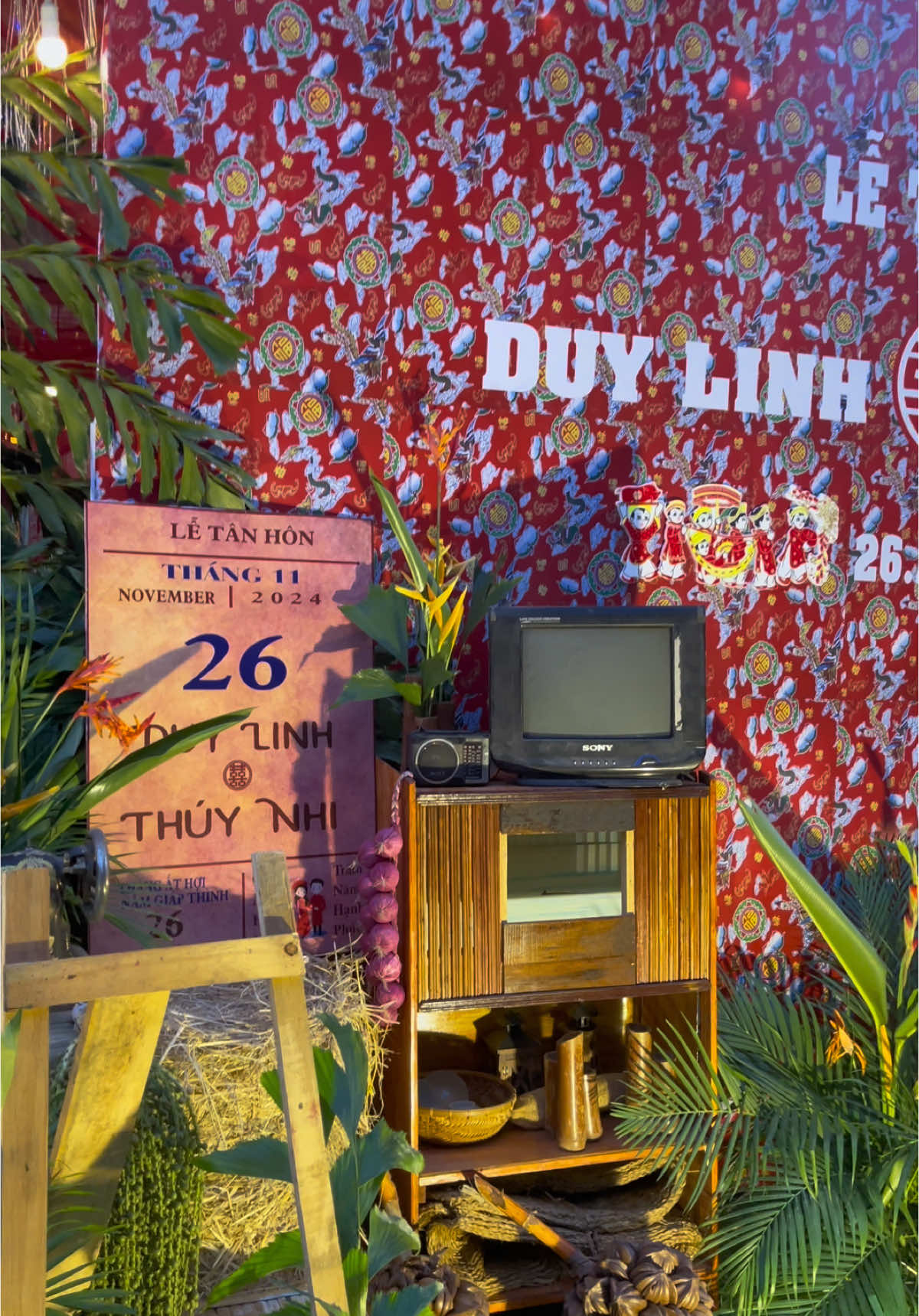 Đám cưới thời ÔNG BÀ ANH #thapnien8x9x #damcuoimietvuon #thapnien90 #decor #damcuoixua #tiengiang 