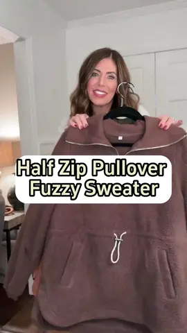 ✨Super comfy and cute! Get ready to jazz up your wardrobe with our Half Zip Pullover Fuzzy Sweater!😍