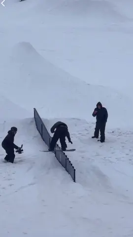 2 slides #rail #snowpark #sliding #snowboard #snowboarding #explore #valxoaudios #wintersport  [R:jordanmorse]