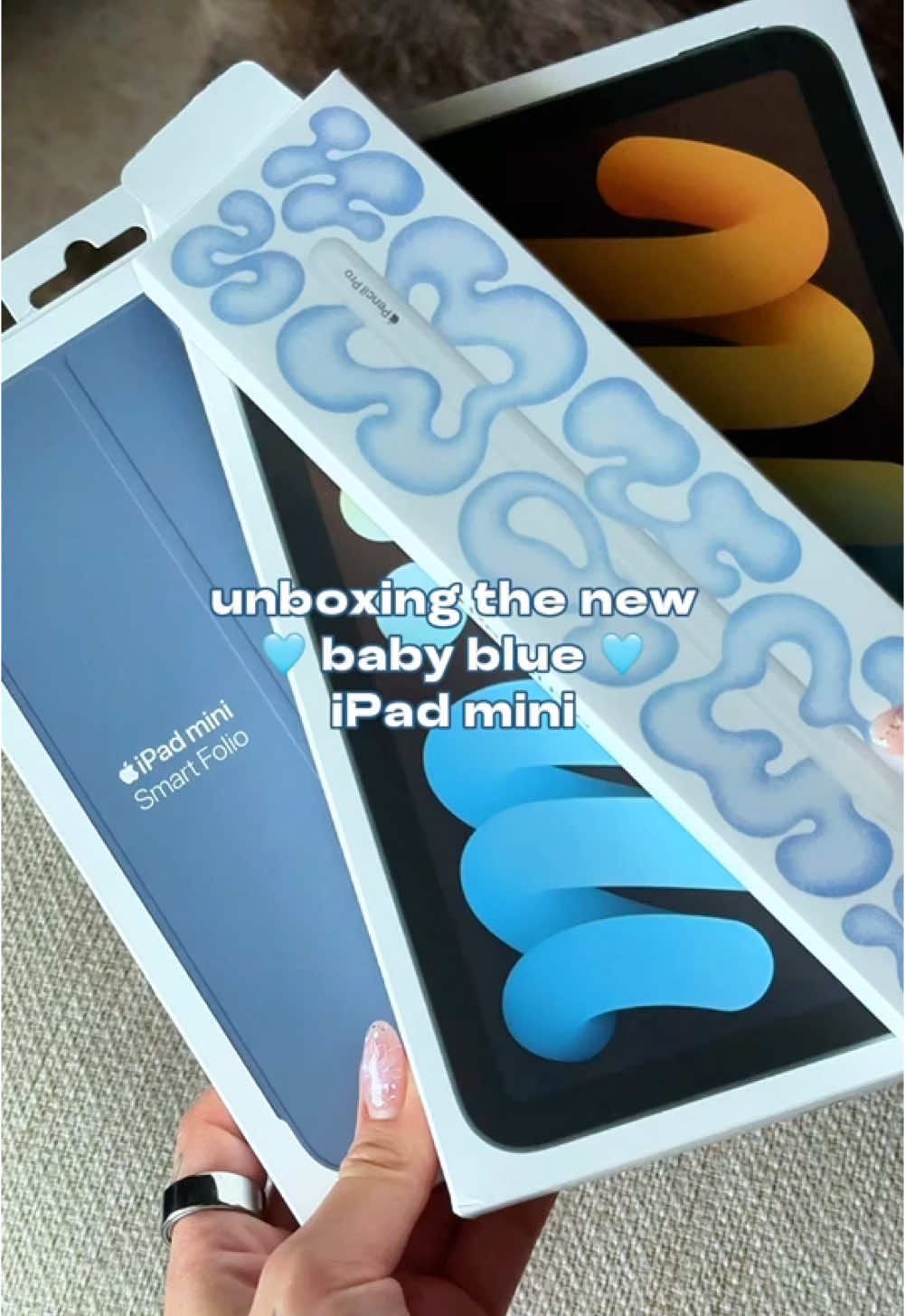 baby blue has my heart 🩵  #ipadmini #ipadunboxing #unboxing #asmr #ipad #apple 