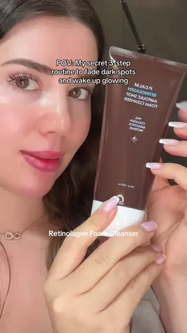 Waking up glowing and fading dark spots overnight ✨ Obsessed with this routine by @P.CALM #pcalmpartners #Retinolagen #SkincareRoutine #GlowUp #DarkSpotRemover #NightRoutine #GlassSkin #koreanskincare #koreanproducts #skincareroutine 