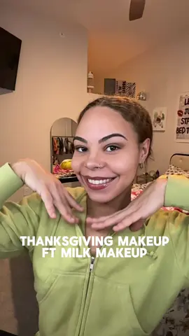 @milkmakeup Is it giving black eye or gobble gobble? Ive never used contour as an eyeshadow before, who knew how well it blends⭐️🤍 happy thanksgiving!!!!  #thanksgiving #makeup #makeuptutorial #MakeupRoutine #grwm #aesthetic #makeuptips #milkmakeup #blackgirl 
