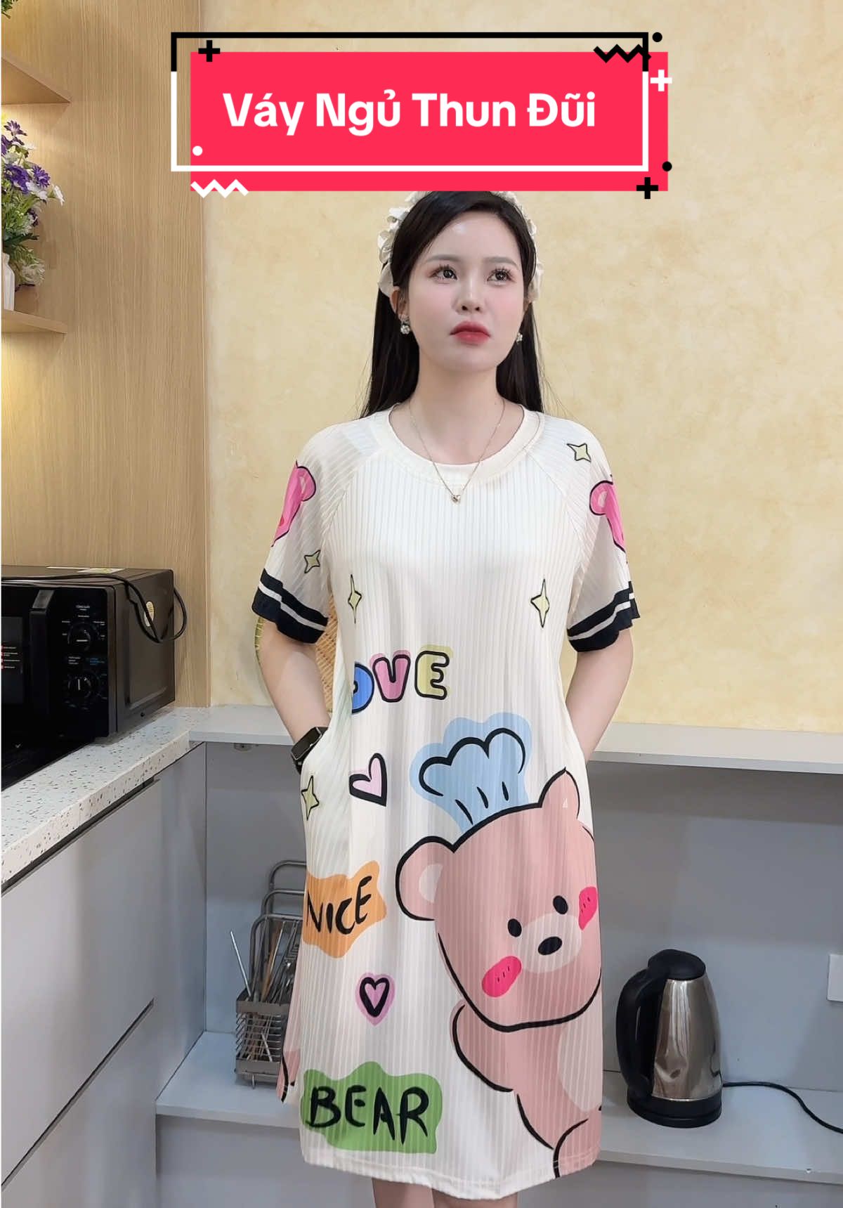 Đầm Thun Hàng Thiết Kế Đầm Thun Đũi. Hình In Dễ Thương #champhanreview #champhan #châmphan #review #váy #vayngu #damngu #vaynguthun #vaynguxinh #vayngudethuong  #thoitrangmacnha#thoitrangmacnhaitrangnu 