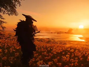 Sunset⛩️.|||#tiktokgaming #game #gameplay  #videogames #samurai #ghostoftsushima #jinsakai #vibes #fyp #fyyyyyyyyyyyyyyyy 
