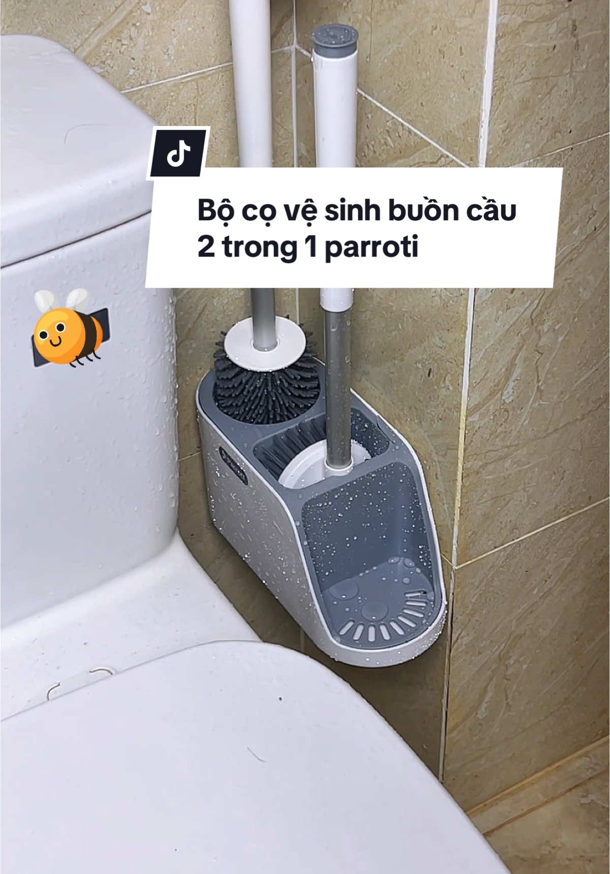 Mấy góc này để bộ cọ vệ sinh bồn cầu 2 trong 1 này là đẹp luôn mà còn sang nữa chứ #parroti #phanhotro #covesinhtoilet 