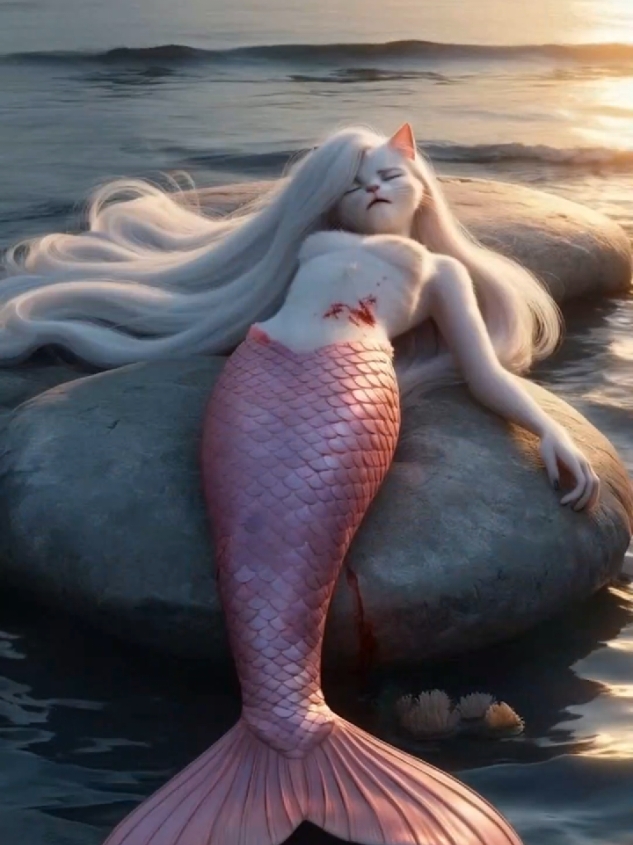 He tried but she died #couplecat #poorcat #lovestory #sadstory #truestory #catlove #realstory #reality #mermaid #cat #tiktokcats 