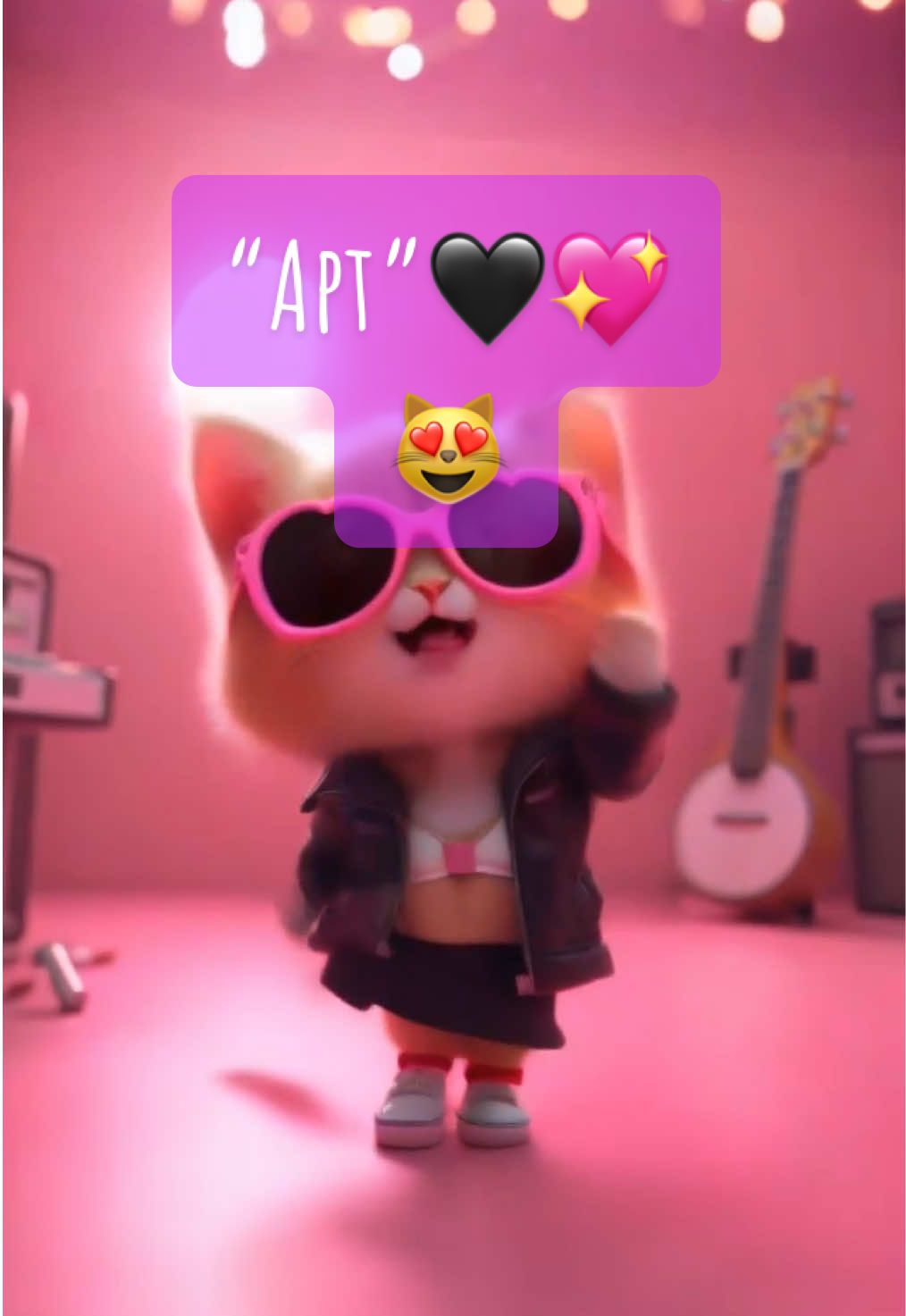 😂😂😂 i really love this l!she’s so cuteee…thanks @𝓐𝓲𝕡𝕖𝕣𝕝𝕒𝕡𝕤𝕖 .#aiedit #cute #apt #roseblackpink #brunomars #apt#wallpaper #cutecat #dancingcat #livewallpaper #blackpink @blackpinkofficial @Bruno Mars 