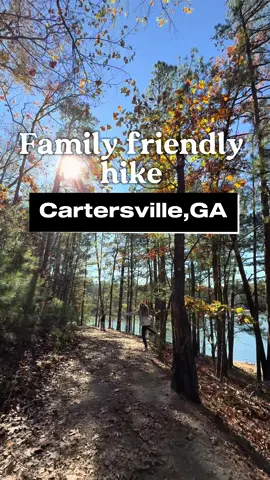 🍂Being able to take beautiful hikes like this in winter is one of the many reasons I love living in Georgia.  🍂The Iron Hill trail is located in the Georgia State Park of Red Top Mountain and is a 3.6 mile loop. It’s mostly flat making it a great family friendly and stroller friendly hike.  🍂It loops around the lake which right now is pretty low so you can walk right up to it and skip rocks 🍂A perfect spot to enjoy the last bits of fall leaves 💘Share this post with a friend and  🙋🏻‍♀️ Follow @georgiafamilyfun for more family friendly spots! #thingstodowithkidsatl #toddleractivities  #exploregeogia  #georgia #kidactivities #thingstodogeorgia #redtopmountain #ironhilltrail #georgiastatepark 
