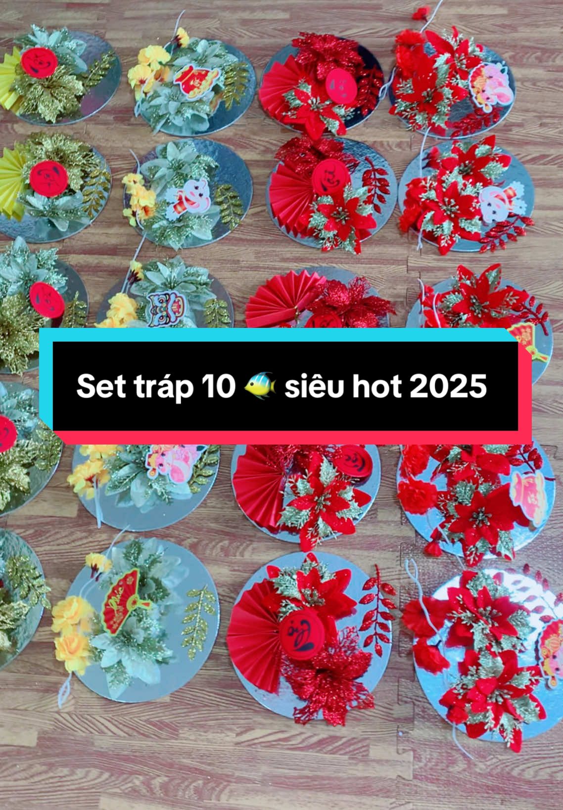 Chưa vào vụ mà trung bình 1 ngày vài nghìn set cho sỉ nhà em. Chỉ từ 10 🐠 bảo sao hot. #xuhuong #traptet #phukientrangtritet #phukientet #tet2025 #huongdantrangtriquatet 