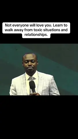 Not everyone will love you. Learn to walk away from toxic situations and relationships.  #Phaneroo | #LiveNow