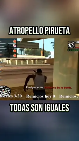Atropello pirueta #cj #zpichiz #humor #recopilacion #gtasanandreas 