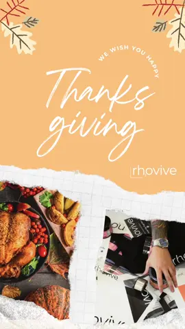 Grateful for every sip, every order, and every one of YOU. 🧡 Happy Thanksgiving from the Rhovive family! 🦃 #Thankful #StayHydrated