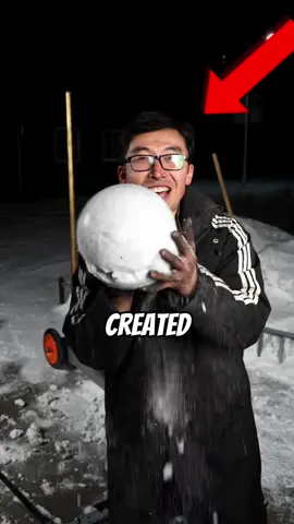 The biggest snowball #snow #fyp 