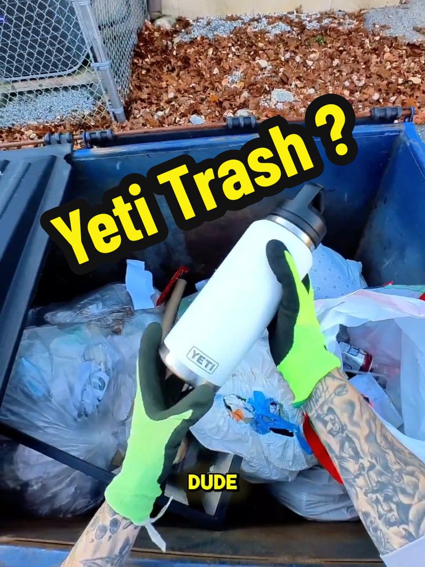 I found Yetis and brand new shoes in the dumpster. #dumpsterdiving #yeti #shoes #fyp 