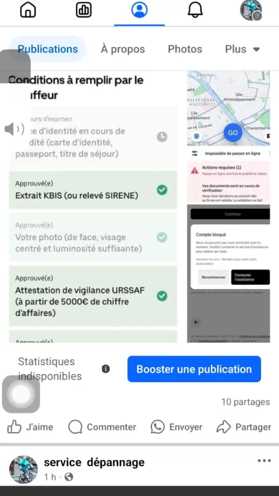 pour tout vos problèmes  uber et et deliveroo