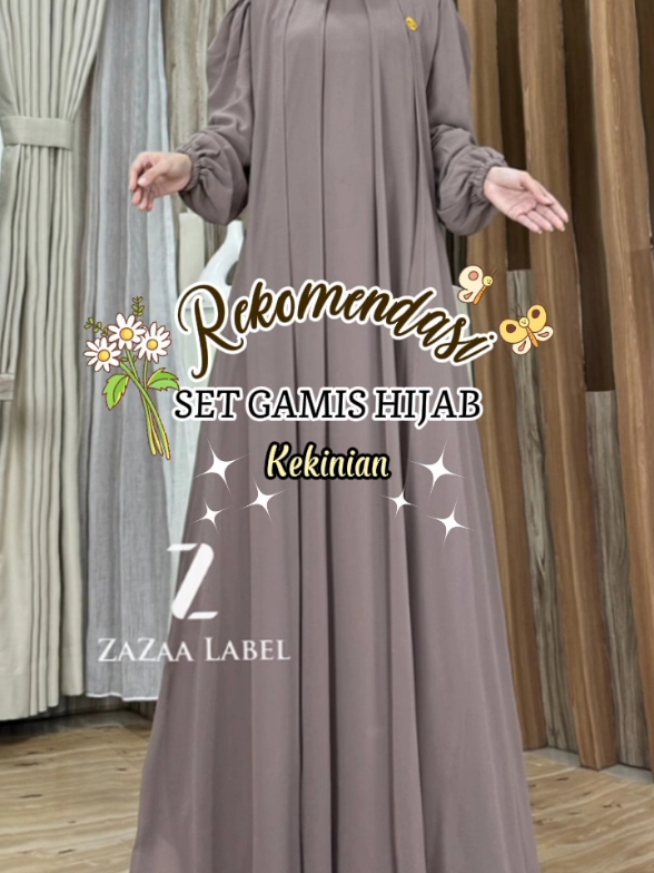 Rekomendasi Set Gamis Hijab Polosan Bahan Ceruty Non Busui Lengan Balon Pesta Mewah Turun harga menjadi Rp152.000 #gamis  #setgamishijab  #gamiskekinian 