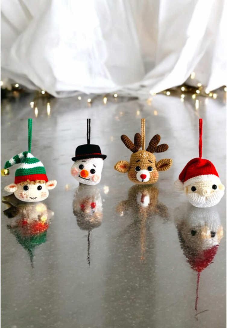 En stock‼️Esferas Navideñas🎄 ✅ Miden: 9 cm #merrychristmas #feliznavidad #santaclaus #amigurumi #fyp #tejido #manualidades #esferas #navideñas #esferasnavideñas #emprendimiento #emprendimientoperuano #peruu #regalosoriginales #decoration #reno #muñecodenieve #duende #christmas 