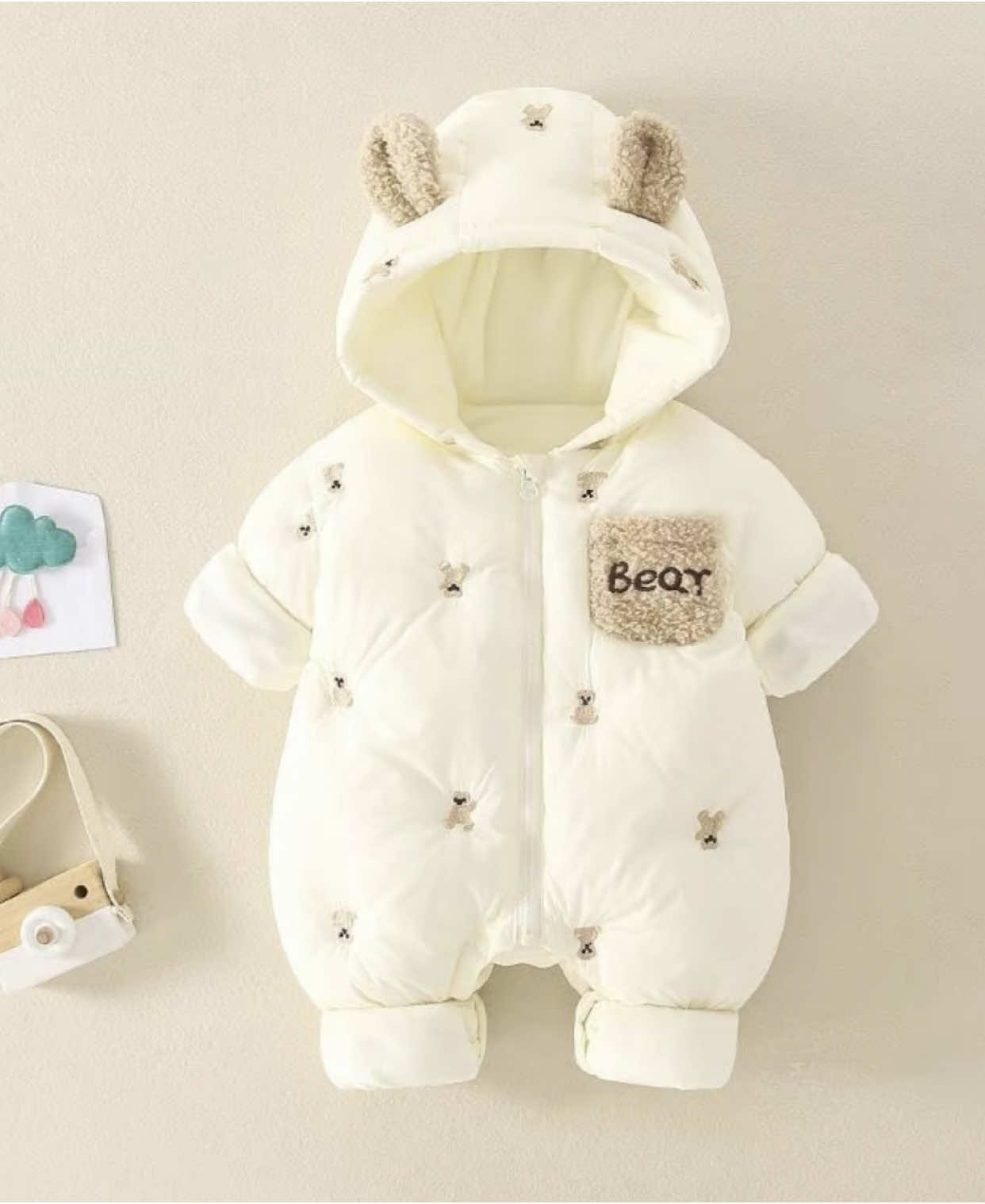 Quần Áo Mùa Đông, Áo Jumpsuit Quần Dày Lót Lông Cừu, Cho Trẻ Sơ Sinh, Thích Hợp Cho Bé Trai, Siêu Dễ Thương #thoitrangchobe #aolienquan #aojumpsuit #xuhuong #aolienquandep 